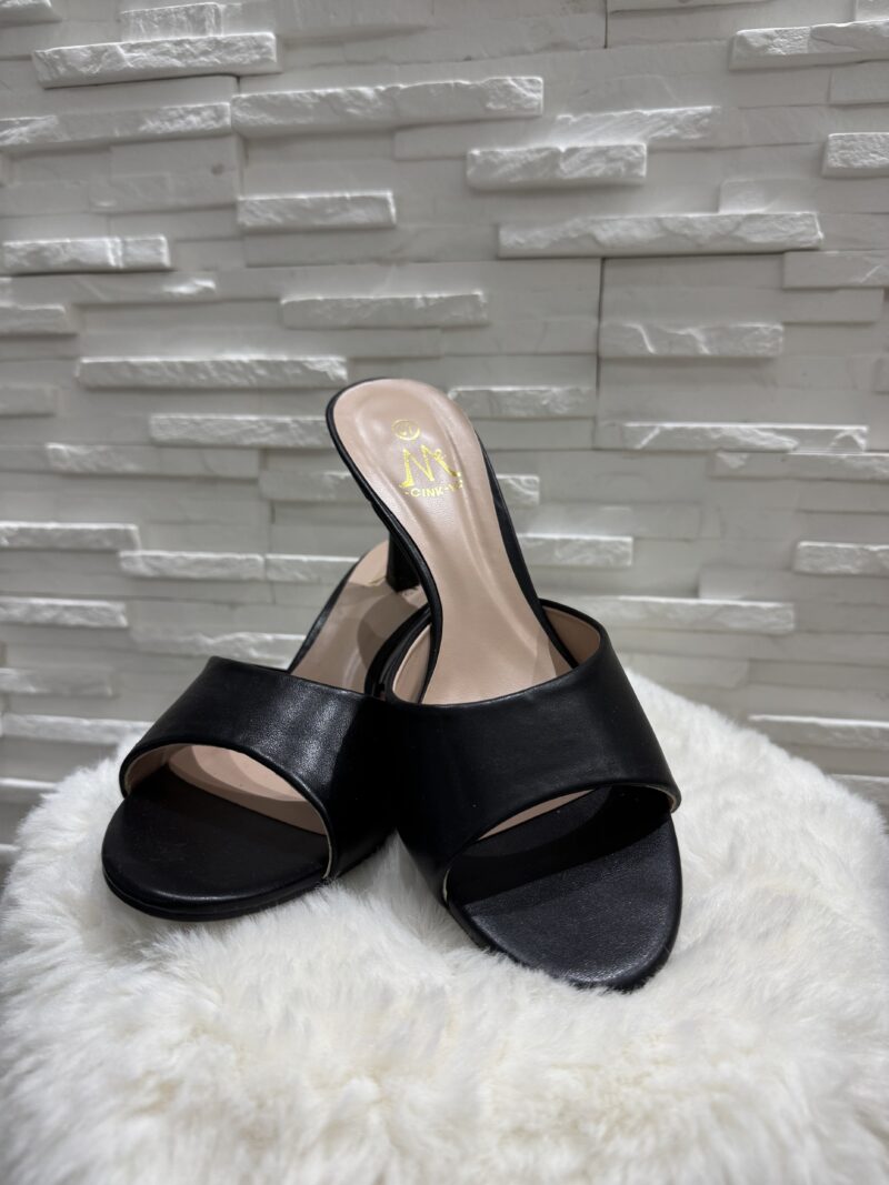 Mules Noir Talon 3cm