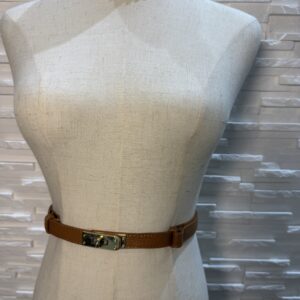 Ceinture H Maron En Veritable Cuir Grainée